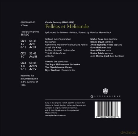 Soloistsrpogbourne Chgui: Debussypelleas Et Melisande [3CD]