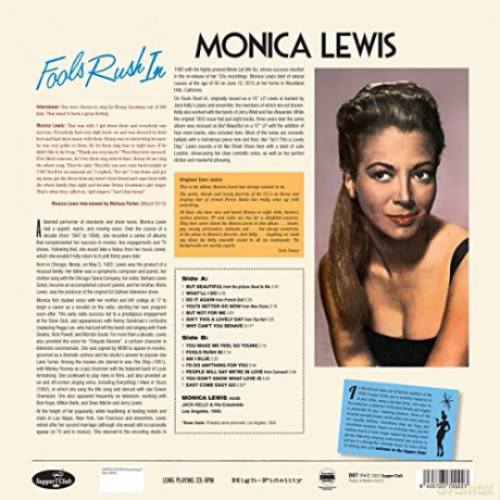 Monica Lewis: Fools Rush In (+2 Bonus Tracks) (Limited) [Winyl]