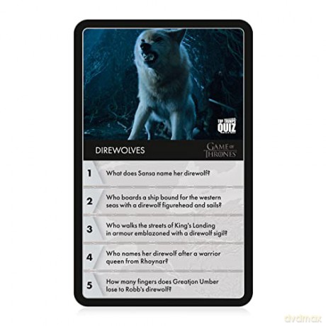 Game Of Thrones: Game Of Thrones Top Trumps Quiz