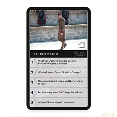 Game Of Thrones: Game Of Thrones Top Trumps Quiz