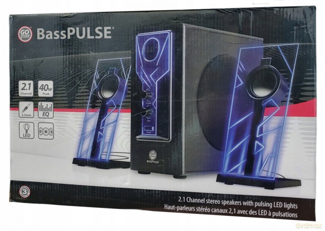 Go Groove: GOgroove Bass PULSE 2.1 Speakers (Blue)