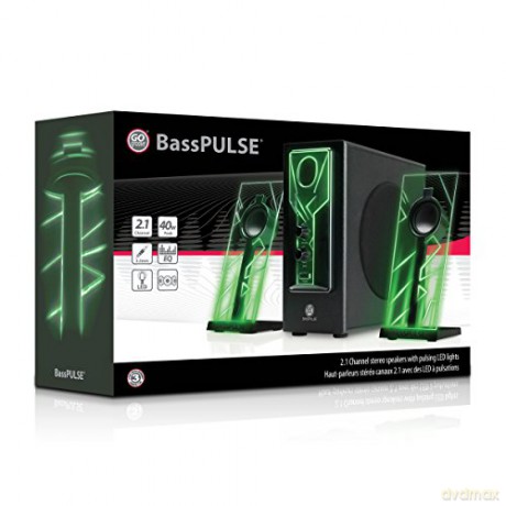 Go Groove: GOgroove Bass PULSE 2.1 Speakers (Green)