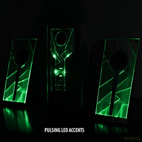 Go Groove: GOgroove Bass PULSE 2.1 Speakers (Green)