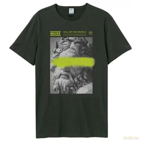 Muse: Muse Graffiti Amplified Vintage Charcoal Small T Shirt