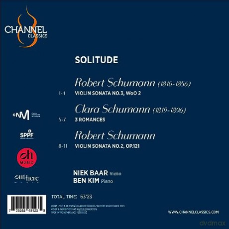Niek Baar & Ben Kim: Robert & Clara Schumann: Solitude [CD]