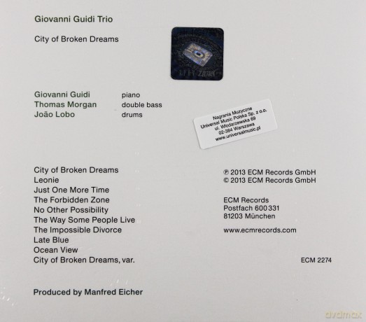 Giovanni Guidi Trio: City Of Broken Dreams [CD]
