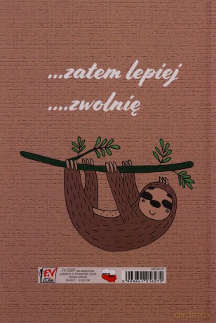 Kalendarz 2024 A5 tygodniowy Leniwiec zapalny [KALENDARZ]