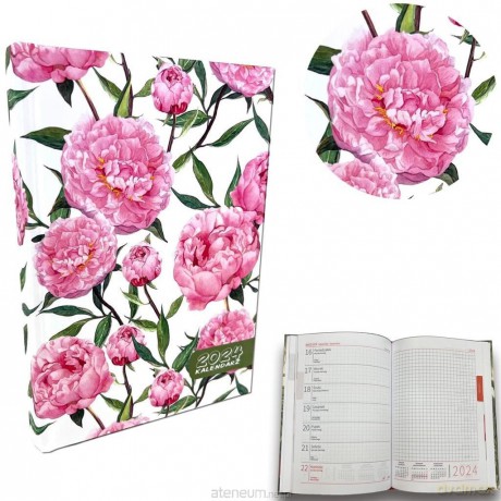 Kalendarz 2024 A5 tygodniowy Peonie [KALENDARZ]
