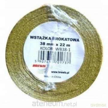 Wstążka brokatowa złota 38mmx22m