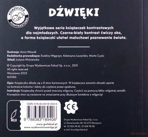Dźwięki. Pierwsza książeczka malucha. Kontrastowe książeczki [KSIĄŻKA]