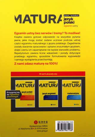 Język polski. Matura. Egzamin ustny. Repetytorium maturalne [KSIĄŻKA]