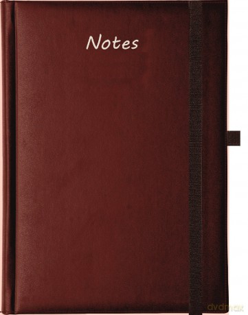 Notes A5 Albit z gumką kratka brązowy