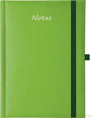 Notes A5 Albit z gumką kratka seledynowy