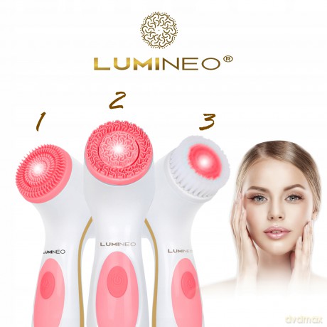 Szczoteczka do twarzy model 868 różowa + żel blemish 100 ml Lumineo