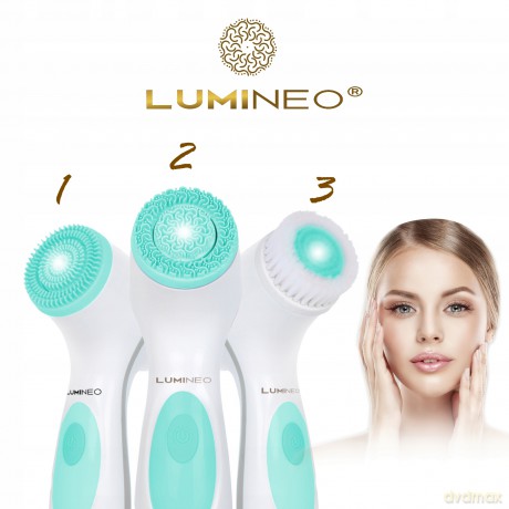 Szczoteczka do twarzy model 868 turkusowa + żel blemish 100 ml Lumineo