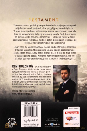 Testament. Seria z Joanną Chyłką (Tom 7) - Remigiusz Mróz [KSIĄŻKA]