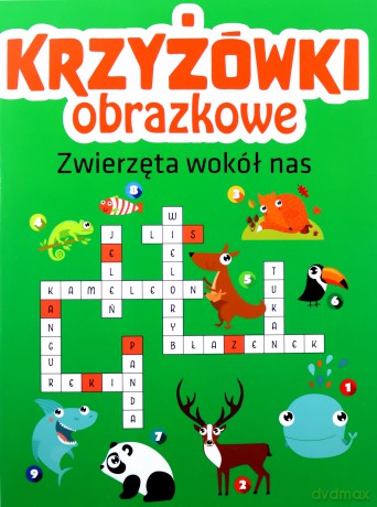Zwierzęta wokół nas. Krzyżówki obrazkowe [KSIĄŻKA]