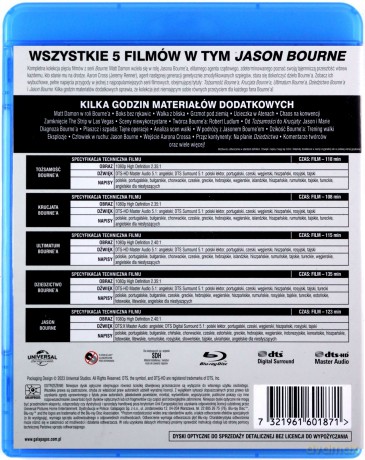 Bourne. Kompletna Kolekcja 5 Filmów [5xBlu-Ray]