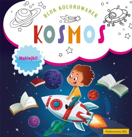 Blok kolorowanek. Kosmos + naklejki [KSIĄŻKA]