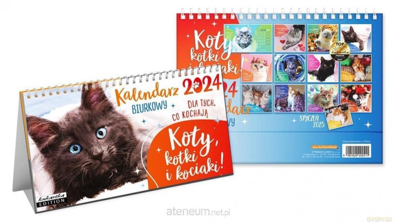 Kalendarz 2024 biurkowy Koty [KALENDARZ]