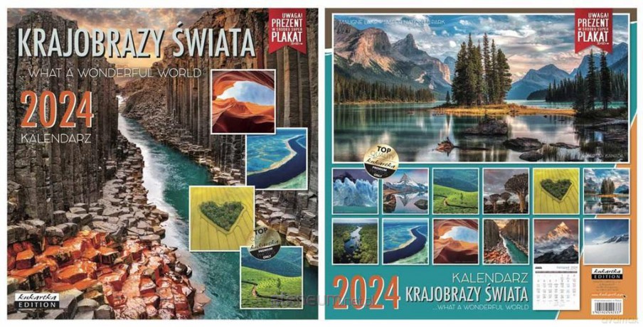 Kalendarz 2024 ścienny Classic Krajobrazy świata [KALENDARZ]