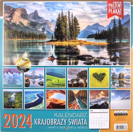 Kalendarz 2024 ścienny Classic Krajobrazy świata [KALENDARZ]