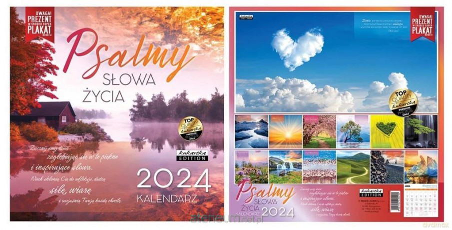 Kalendarz 2024 ścienny Classic Psalmy Słowa życia [KALENDARZ]