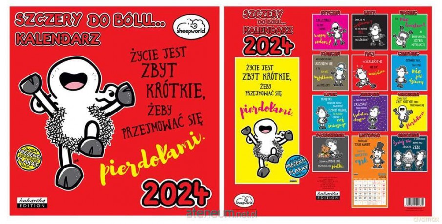 Kalendarz 2024 ścienny Classic Sheepworld szczery [KALENDARZ]