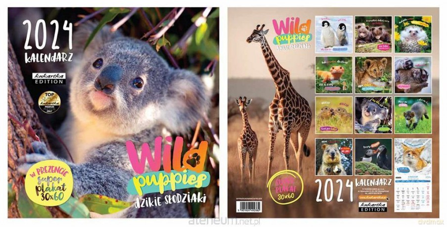 Kalendarz 2024 ścienny Classic Wild Puppies [KALENDARZ]