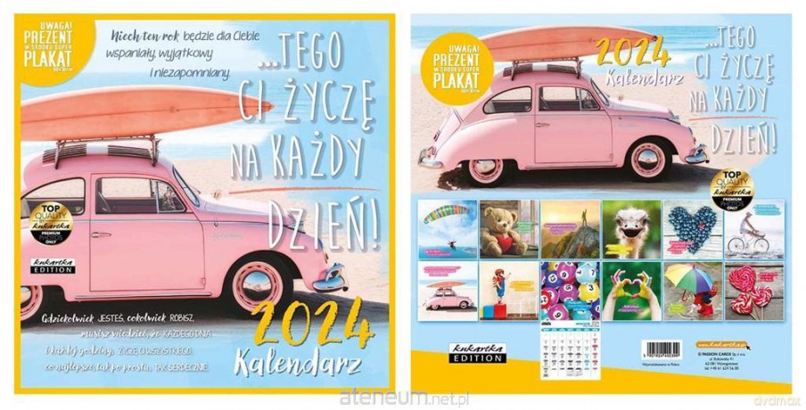Kalendarz 2024 ścienny Classic Życzenia [KALENDARZ]