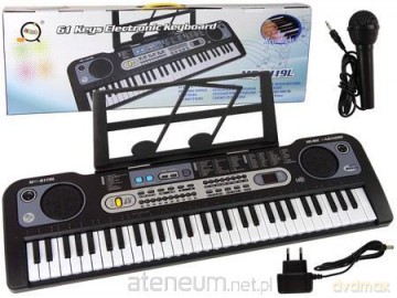Keyboard z mikrofonem czarny