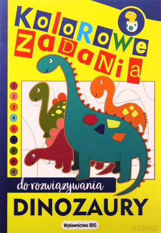 Kolorowe zadania do rozwiązywania. Dinozaury [KSIĄŻKA]