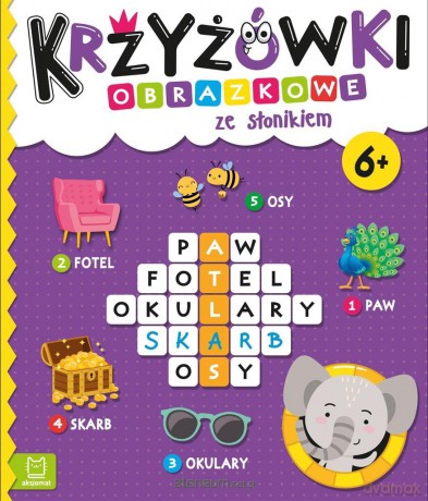 Krzyżówki obrazkowe ze słonikiem - Beata Karlik [KSIĄŻKA]