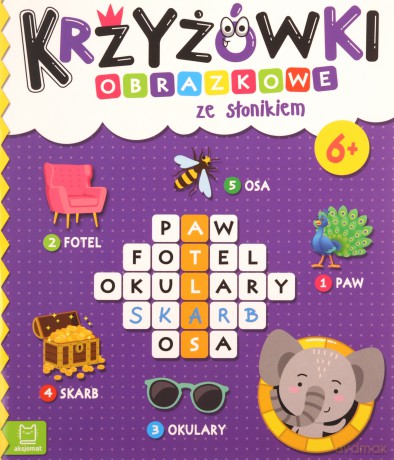 Krzyżówki obrazkowe ze słonikiem - Beata Karlik [KSIĄŻKA]