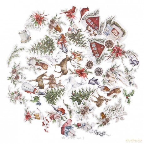 Kształty papierowe Lovable Chrismas 49szt