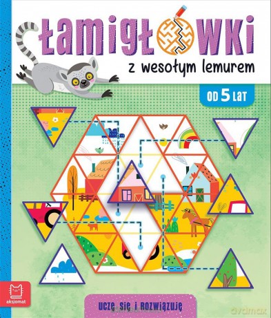 Łamigłówki z wesołym lemurem Uczę się i rozwiązuję - Beata Karlik [KSIĄŻKA]