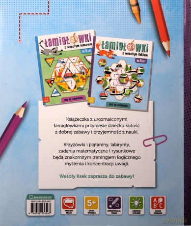 Łamigłówki z wesołym liskiem Uczę się i rozwiązuję - Beata Karlik [KSIĄŻKA]