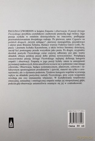 Empatia i obserwacja. O poezji Jerzego Ficowskiego - Paulina Czwordon KSIĄŻKA]