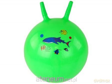Piłka do skakania zielona z rekinem 45cm