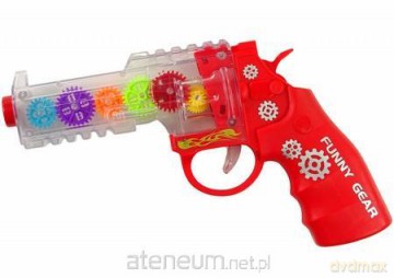 Pistolet czerwony ze światłem i dźwiękiem