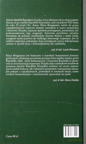 Historia Republiki Rzymskiej. Od początków do czasów Augusta - Klaus Bringmann [KSIĄŻKA]