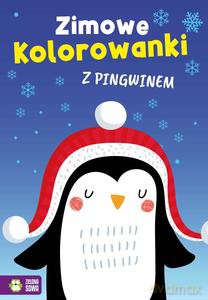 Zimowe kolorowanki z pingwinem - Opracowanie zbiorowe [KSIĄŻKA]