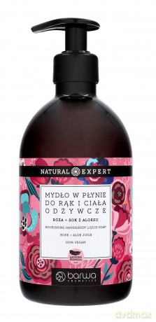 Barwa Natural Expert Mydło W Płynie Róża 500 Ml