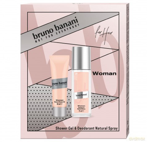 BRUNO BANANI Zestaw prezentowy Woman (Dezodorant naturalny spray 75ml+Żel pod prysznic 50ml))