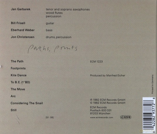 Jan Garbarek Group: Paths,Prints [CD]