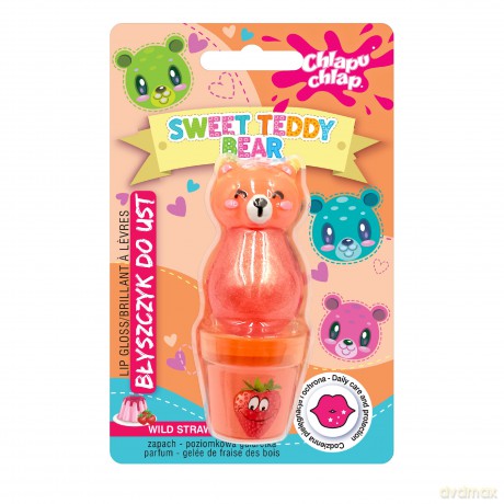CHLAPU CHLAP Błyszczyk do ust Sweet Teddy Bear - poziomkowa galaretka