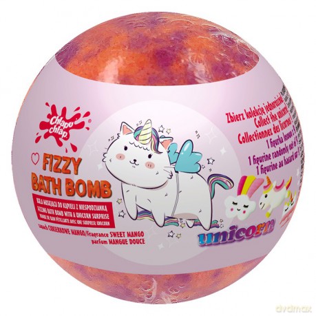 CHLAPU CHLAP Musująca Kula do kąpieli z niespodzianką Unicorn - Sweet Mango (mango)
