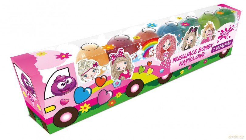 CHLAPU CHLAP Musujące Bomby do kąpieli Party Truck-7szt