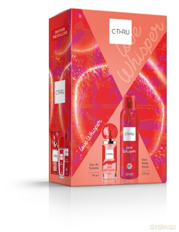 C-THRU Zestaw prezentowy Love Whisper (Woda Toaletowa 30ml+Dezodorant spray 150ml)
