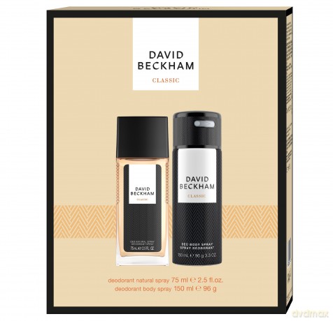 DAVID BECKHAM Zestaw prezentowy Classic (Dezodorant naturalny spray 75ml+Dezodorant body spray 150ml)